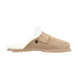 WOMEN'S SHEEPSKIN SLIPPERS ABBY BEIGE-WHITE